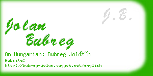 jolan bubreg business card
